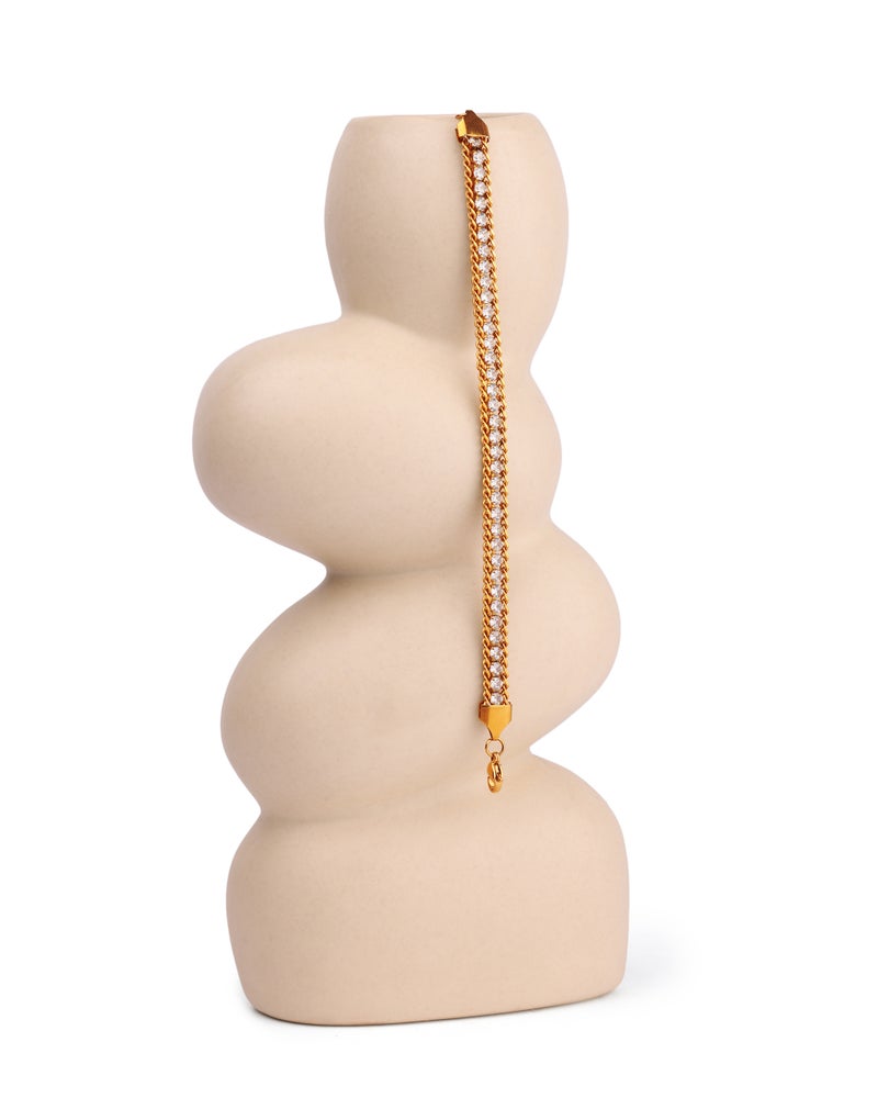 TAAHIRA Multilayered Zircon Chain Bracelet - Image 2